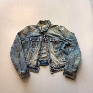 American Eagle faded cropped denim jacket Size: XL